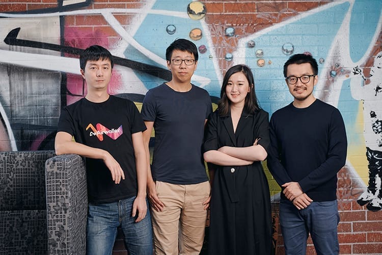 Airwallex co-founders (from left) Xijing Dai, Jack Zhang, Lucy Liu and Max Li. Image courtesy of Airwallex.